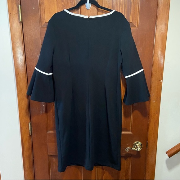 Liz Claiborne Chic Black Dress with White Accents Size 18 - Picture 9 of 9